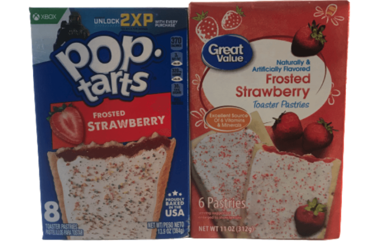 Pop Tarts vs Great Value (Frosted Strawberry Flavor) – Brand Informers